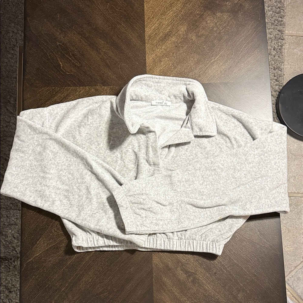 Timing Heather Gray Pullover Sweater